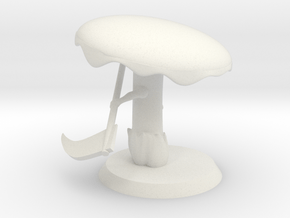 Death Cap Updated (with base) in White Natural Versatile Plastic