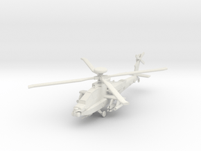 Boeing AH-64D Longbow Apache Attack Helicopter in White Natural Versatile Plastic: 1:200