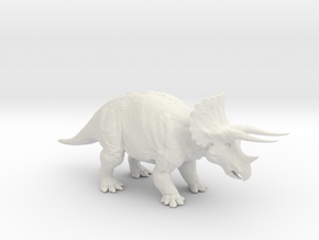 Triceratops_Horridus 1/60 in White Natural Versatile Plastic
