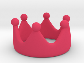Crown Ring II in Pink Processed Versatile Plastic