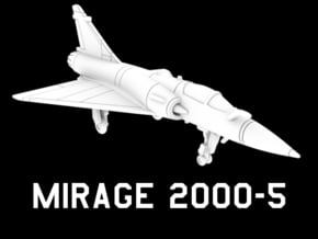 Mirage 2000-5 (Clean) in White Natural Versatile Plastic: 1:200