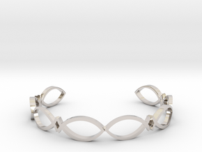 ichthys fish bracelet in Platinum