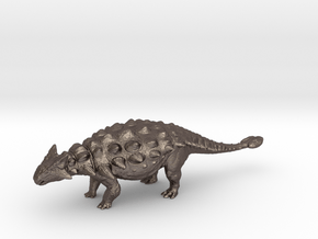 Ankylosaurus 1/60 in Polished Bronzed-Silver Steel