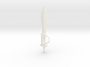 SS86 Sludge Sword in White Smooth Versatile Plastic