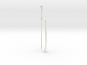 Snake Long Sword Full in White Natural Versatile Plastic