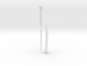 Snake Short Sword Full in White Natural Versatile Plastic