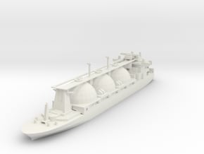 Small LNG Tanker Ship in White Natural Versatile Plastic: 1:700