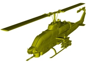 1/100 scale Bell AH-1W Super Cobra helicopter x 1 in Green Processed Versatile Plastic