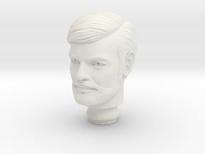 Mego Super Joe Head with Beard 1:9 Scale Head in White Natural Versatile Plastic
