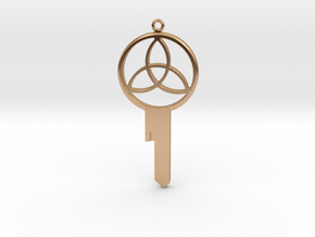 Chastity Key Blank - Design 1 in Polished Bronze