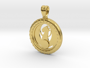 Izzet Pendant in Polished Brass