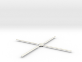 Helicopter main rotor 4 blade 1/220 scale 6.8cm in White Natural Versatile Plastic