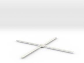 Helicopter main rotor 4 blade 1/200 scale 7.48cm in White Natural Versatile Plastic