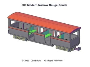 009 Modern Open Coach  in Tan Fine Detail Plastic