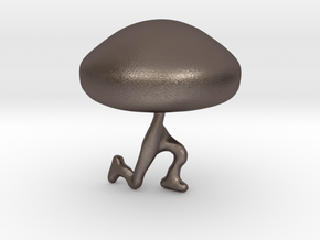 Ramblin' Mushroom in Polished Bronzed Silver Steel