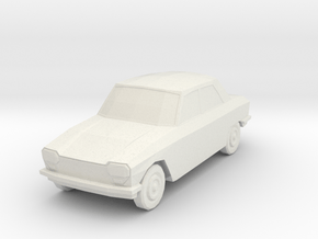Peugeot 204 (low poly) in White Natural Versatile Plastic: Small