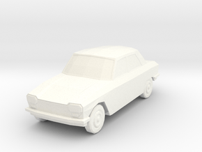 Peugeot 204 (low poly) in White Smooth Versatile Plastic: Small