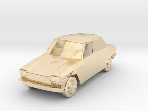 Peugeot 204 (low poly) in 14K Yellow Gold: Small
