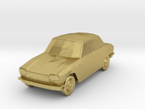 Peugeot 204 (low poly) in Natural Brass: Small
