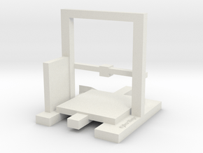 3D Printer Model in White Natural Versatile Plastic
