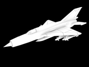1:100 Scale MiG-21bis Fishbed (Loaded, Gear Up) in White Natural Versatile Plastic