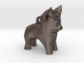 Torito Origami in Polished Bronzed-Silver Steel