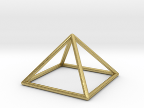 giza pyramid wireframe in Natural Brass
