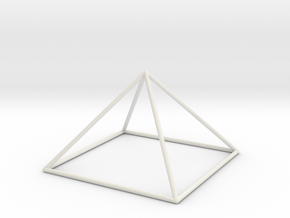giza pyramid wireframe-larger in White Natural Versatile Plastic