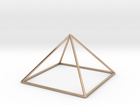giza pyramid wireframe-larger in 14k Rose Gold Plated Brass