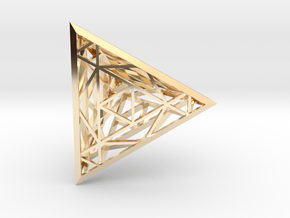 Fire Force Tetrahedron  in 14K Yellow Gold