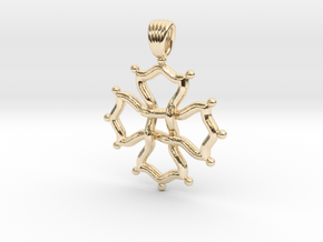 Occitan cross [pendant] in 14k Gold Plated Brass