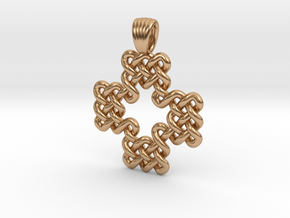 Swiss knotted cross [pendant] in Polished Bronze