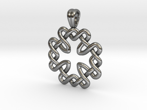 Maltese knot cross [pendant] in Polished Silver
