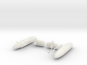 Wessex Stores Carrier & Fuel Tank (Port+Starboard) in White Natural Versatile Plastic: 1:48 - O