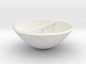 Parabolic Dish in White Natural Versatile Plastic