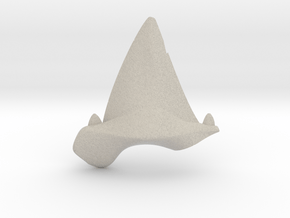Shark Tooth necklace pendant in Natural Sandstone