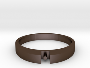 1-bit ring (US8/⌀18.2mm) in Polished Bronze Steel