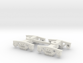 HO/OO Lionel Style Boxcar v1.5/2.5 Chain bogies in White Natural Versatile Plastic