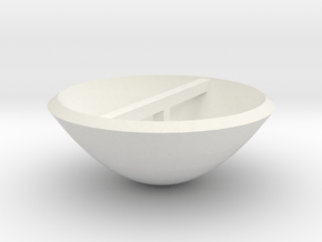 Smaller Dish in White Natural Versatile Plastic