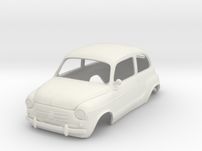 1965 Fiat 600 hard top in White Natural Versatile Plastic