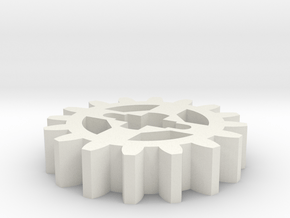lego technic 16t gear half width in White Natural Versatile Plastic