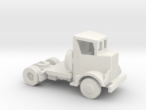 1/87 Scale Autocar Tractor in White Natural Versatile Plastic