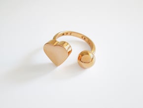 The heart and ball ring in Polished Bronze: 7 / 54
