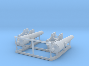 2 X 1/120 Navy Parrott 150 lb Rifled Cannon in Tan Fine Detail Plastic