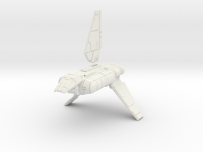 Sentinel Class Imperial Shuttle in 2 Sizes in White Natural Versatile Plastic: 1:150