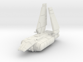 Sentinel Class Imperial Shuttle wings up 2 Sizes in White Natural Versatile Plastic: 1:150