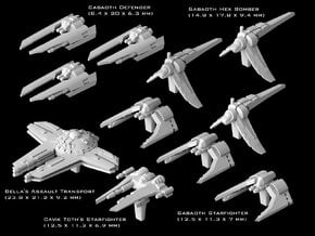 (Armada) Sabaoth Starfighters Set in Tan Fine Detail Plastic