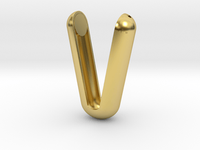 Gravity pendant_v1 in Polished Brass