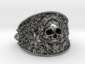 New SkullRing 2022 inside diameter 20.5mm in Antique Silver