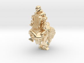 Ram Knight Knitter in 14k Gold Plated Brass